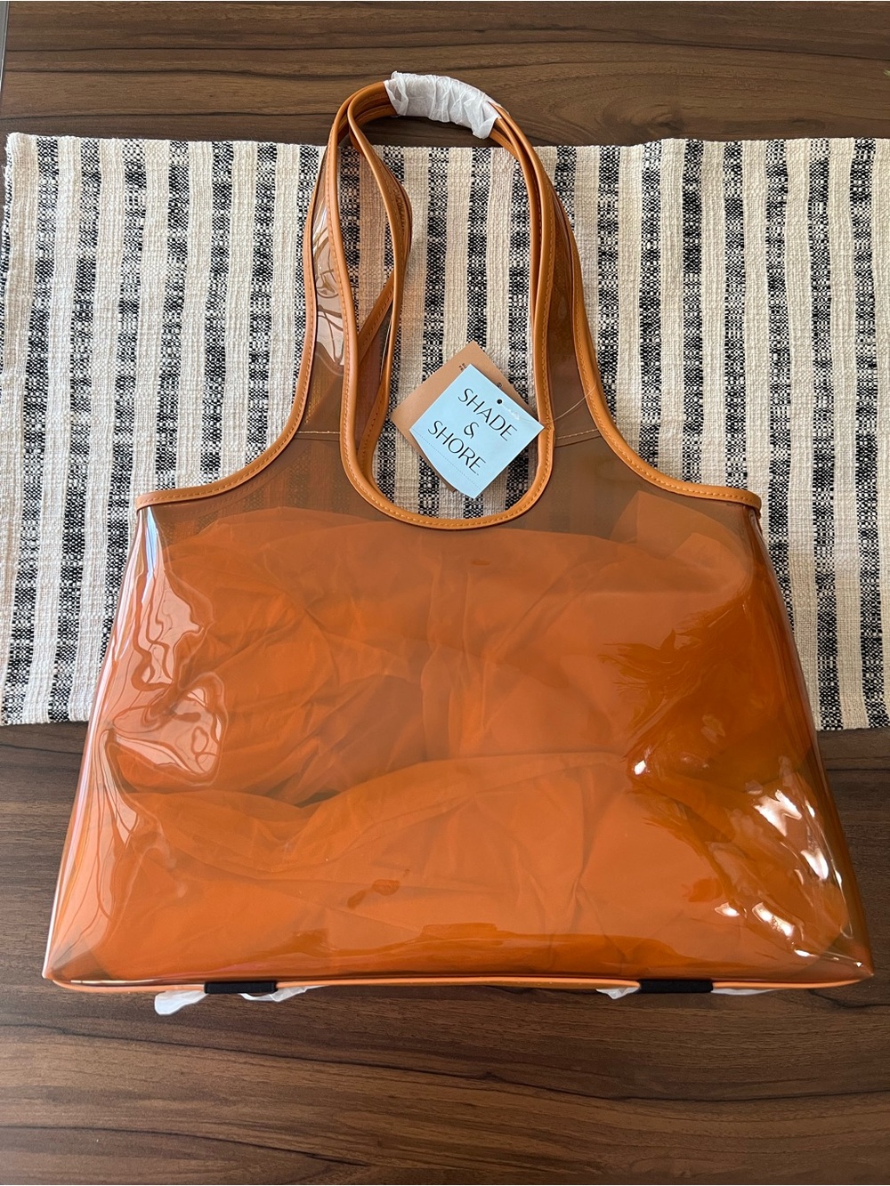Shade & Shore Orange Jelly Tote Bag